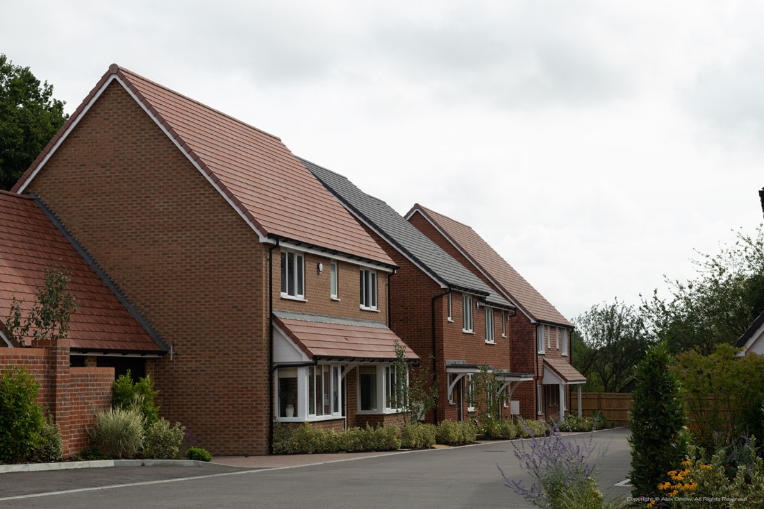 new house build street before processing